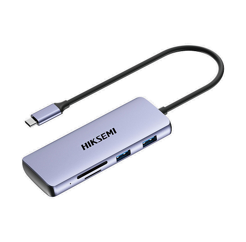 [100877] Hub HIKSEMI 8en1 USB Type C HDMI SD USB 3.0 x3 / USB 2.0