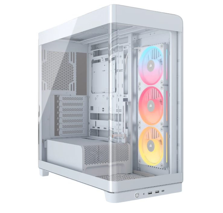 [103752] Gabinete Corsair FRAME 4500X LX-R RGB Mid-Tower TG White