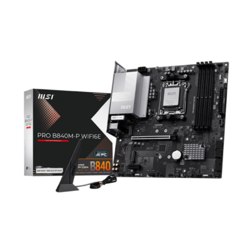 Mother MSI PRO B840M-P WIFI6E DDR5 AMD5 (Serie 7000/8000/9000)