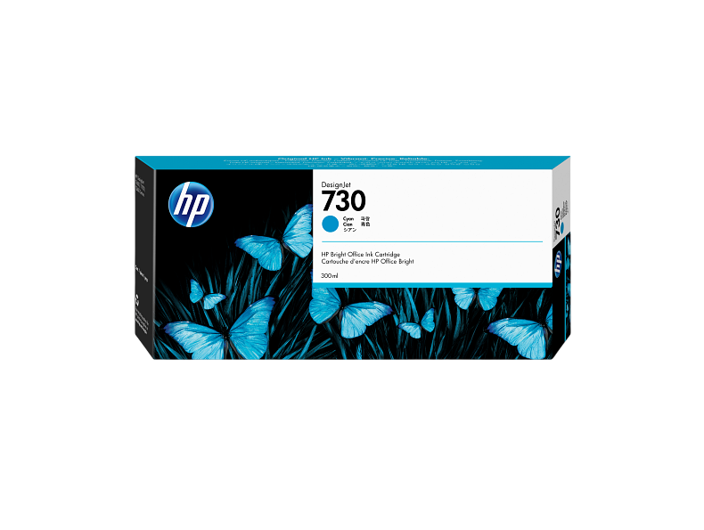 P2V68A HP 730 300-ml Cyan Ink Cartridge (1265)