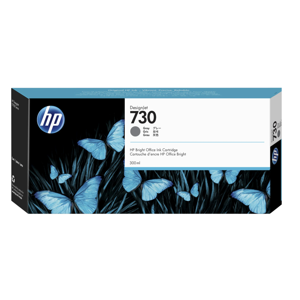 [103836] Cartucho HP P2V72A 730 300-ml Gray Ink Cartridge