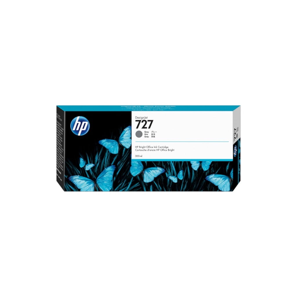 F9J80A HP 727 300-ml Gray Ink Cartridge (3349)