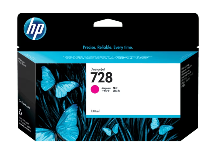F9J66A HP 728 130-ml Magenta Ink Cartridge (7855)