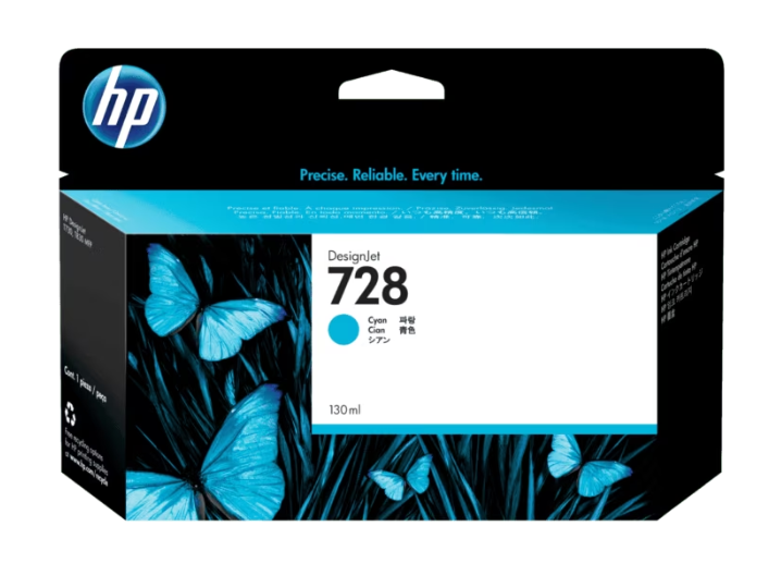 [103854] Cartucho HP F9J67A 728 130-ml Cyan Ink Cartridge