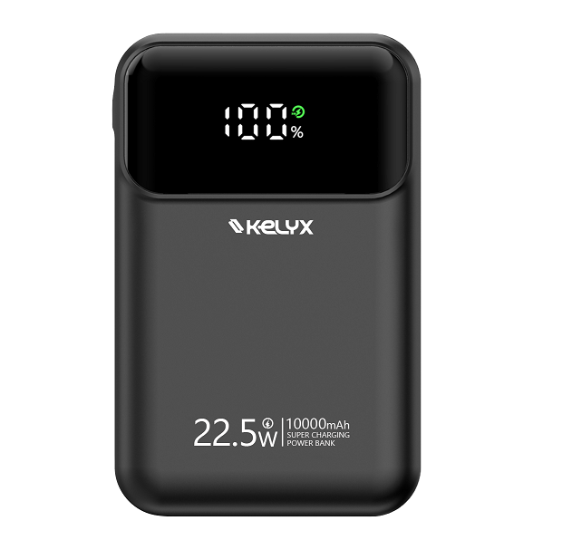 Power Bank Kelyx Mini 10000 mHa USB Lightning Fast Charge 22.5W Black