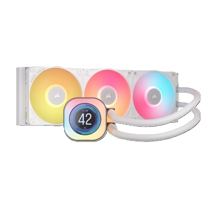 Water Cooling Corsair iCUE LINK TITAN 360 RX LCD 3x CPU Cooler 360mm White