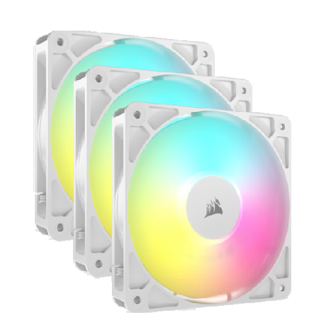 Fan Cooler Corsair RS120 ARGB 120mm White Pack x3