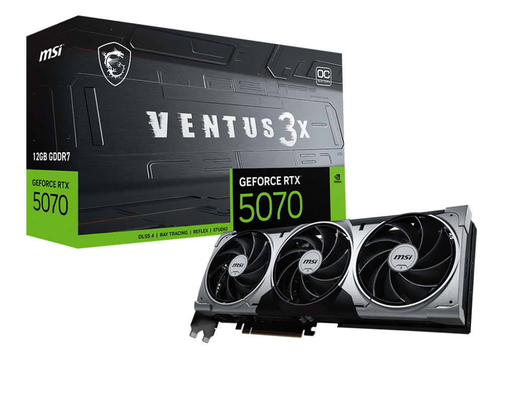 Placa de Video MSI GeForce RTX 5070 VENTUS 3X OC 12G
