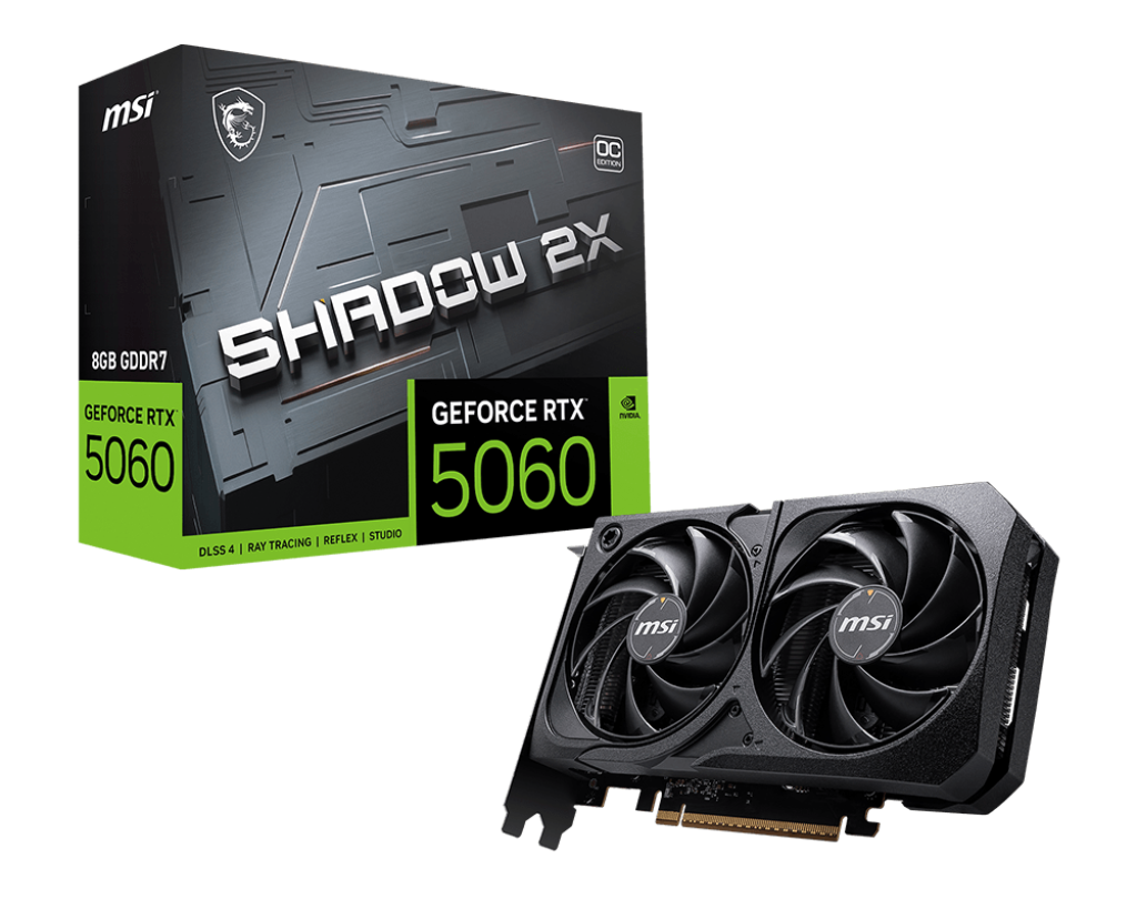 Placa de Video MSI GeForce RTX 5060 SHADOW 2X OC 8G