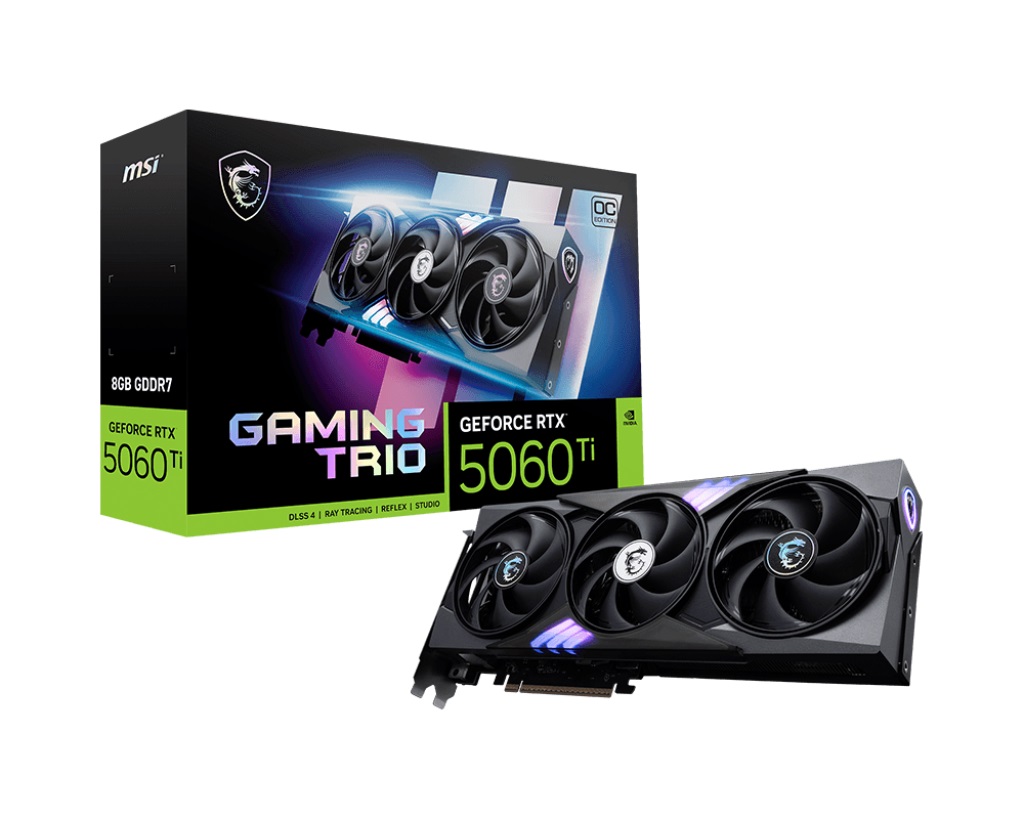 Placa de Video MSI GeForce RTX 5060 Ti GAMING TRIO OC 8G