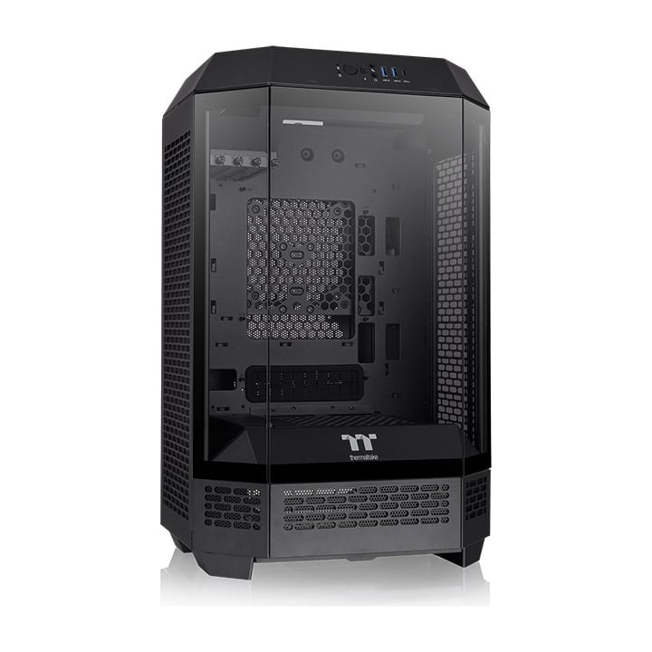 [100889] Gabinete TT The Tower 300 Mid-Tower TG x3 Fan x2 Black