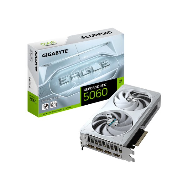 Placa de Video Gigabyte GeForce RTX 5060 EAGLE OC ICE 8G