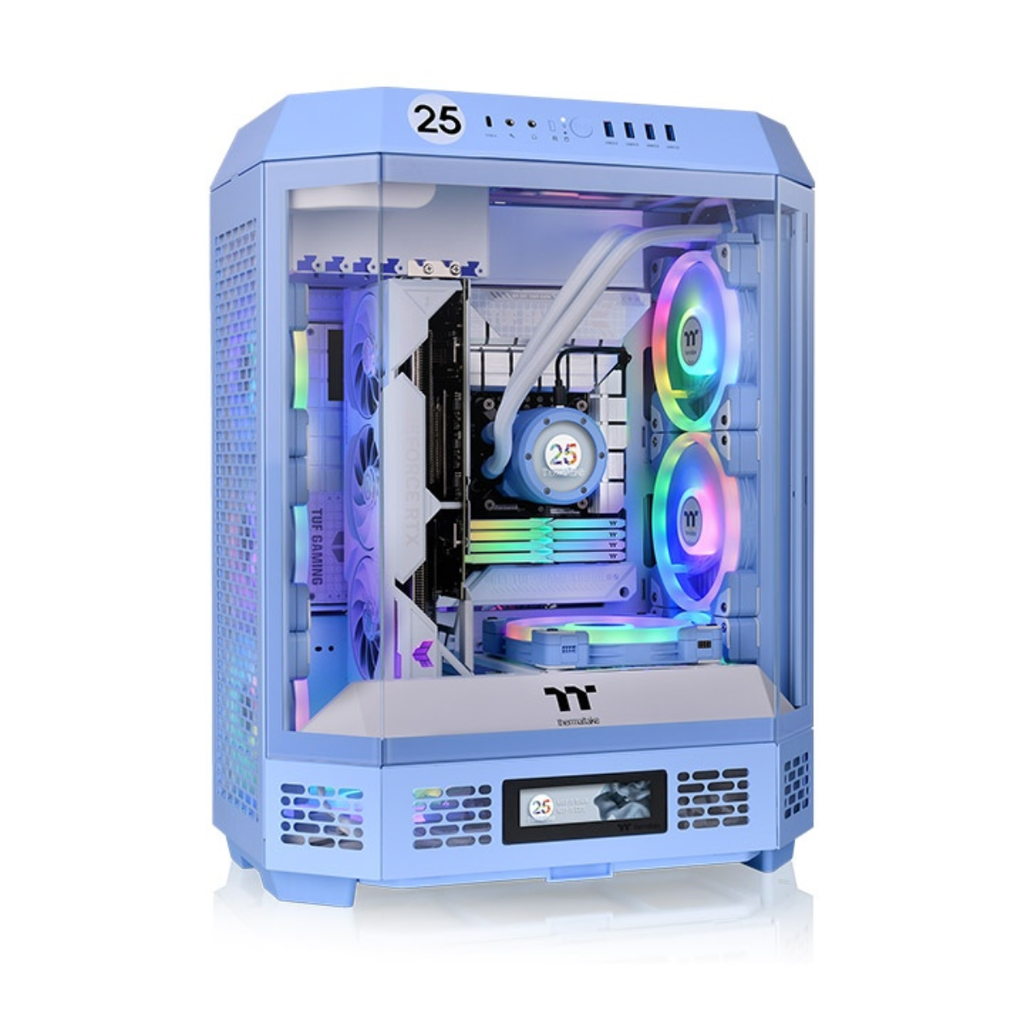 [100977] Gabinete TT The Tower 600 Mid-Tower TG x3 Fan x2 Hydrangea Blue