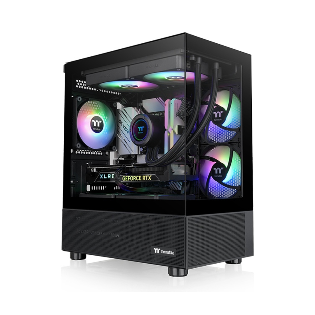 [100979] Gabinete TT View 170 Micro Chassis TG x2 Fan ARGB x3 Black
