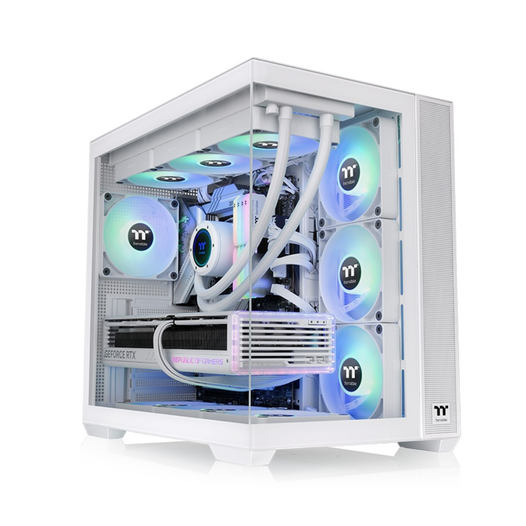 [100982] Gabinete TT View 380 Mid-Tower TG x2 Fan ARGB x4 Snow White