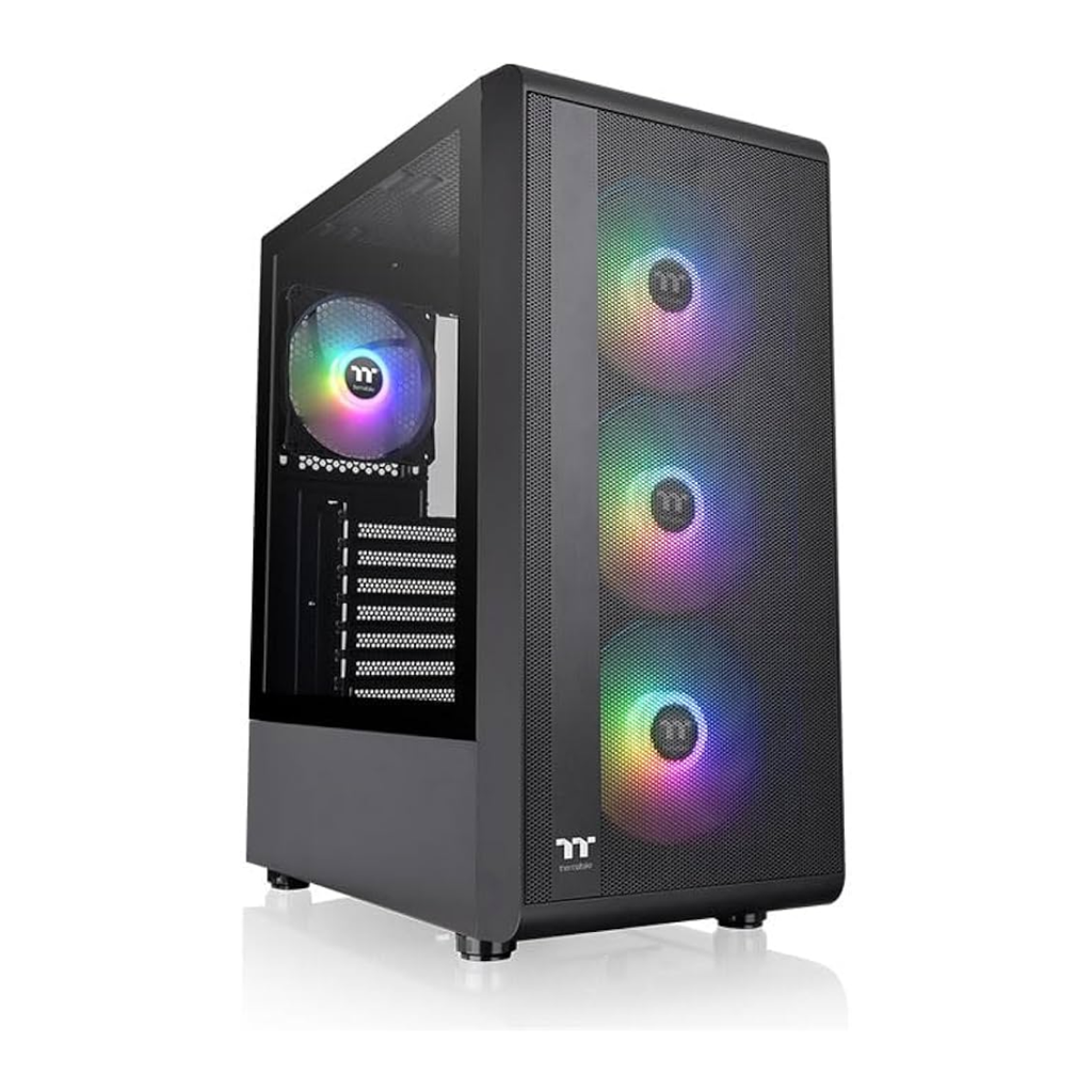 [100984] Gabinete TT S200 Mid-Tower TG Fan ARGB x4 Black