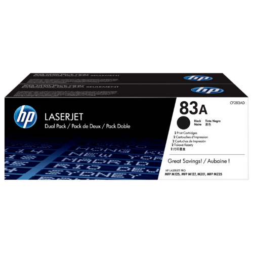[100987] Toner HP 83A Black Dual Pack LaserJet Cartridge