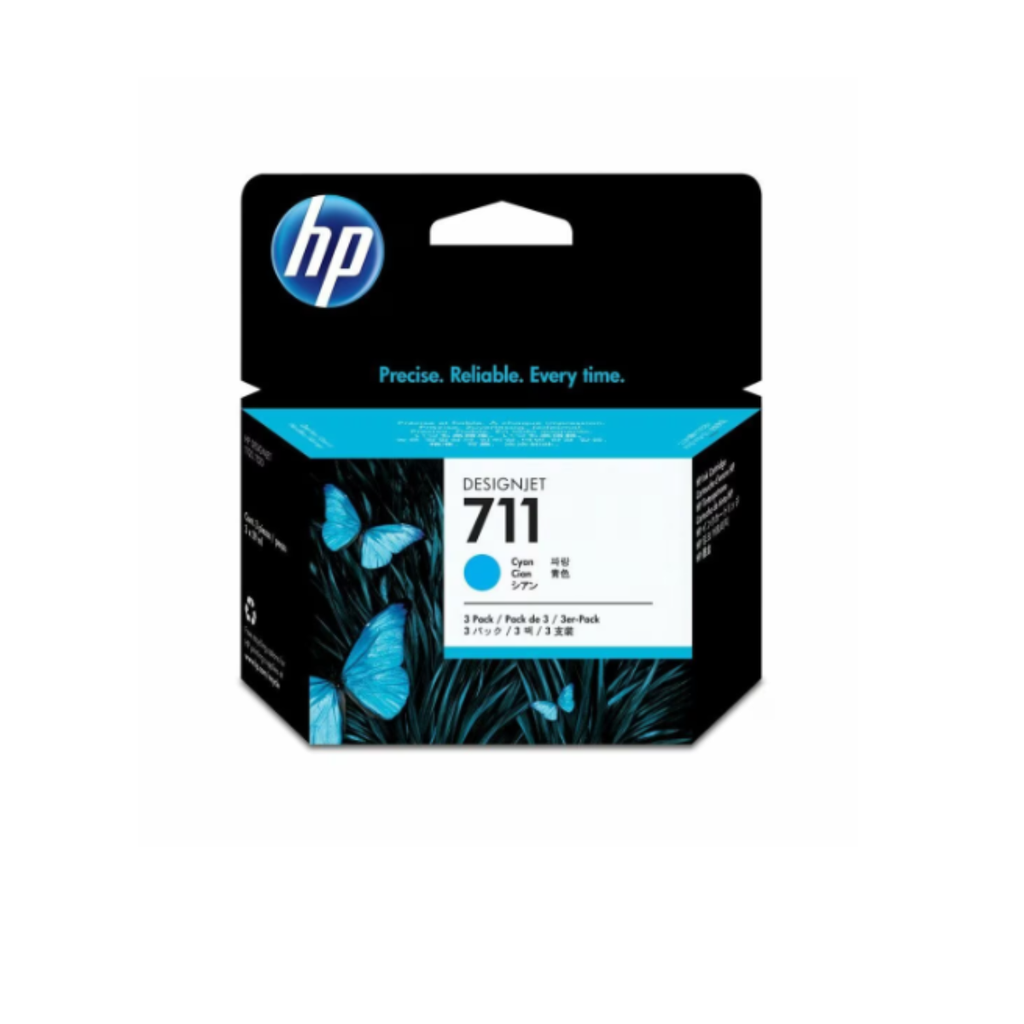 [101012] Cartucho HP 711 Pack x 3 Cyan Ink Cartridge 29 ml