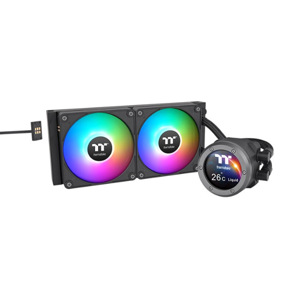 [101049] Water Cooling Thermaltake TH280 V2 Ultra Ex ARGB Sync AIO 280mm Black Water Block 2.1inch LCD