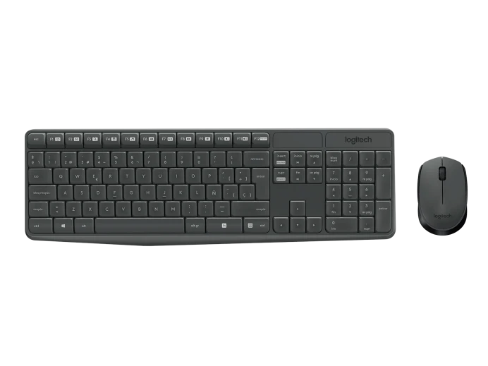 Teclado y Mouse Logitech Wir MK235 Grey 920-007901