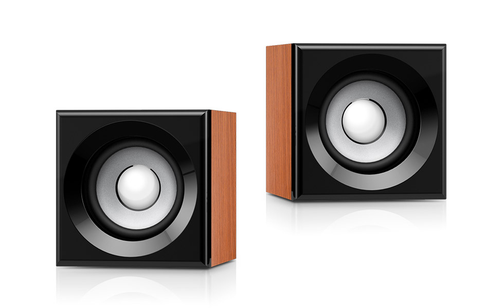 [101279] Parlantes Genius SW-2.1 370 10W (madera)