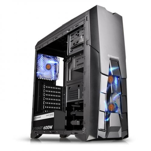 [101345] Gabinete TT Versa N25 M.Tow Black Led Fan Blue x3 S/F (8037)