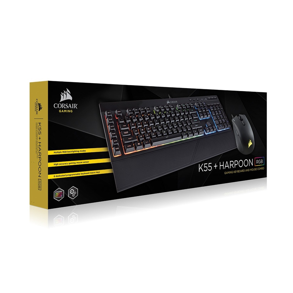[101392] Teclado+Mouse Corsair K55 RGB + Mouse HARPOON RGB (2197)