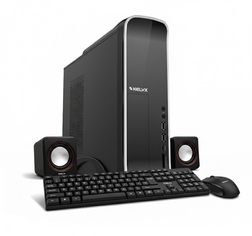 [100123] PC Kelyx Modelo LC727-08A SLIM Teclado Mouse Parlante